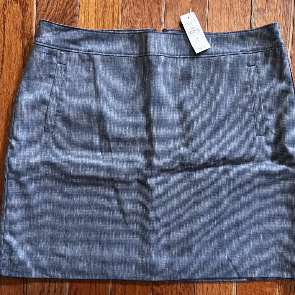 LOFT Blue Mini Pencil Skirt for Work